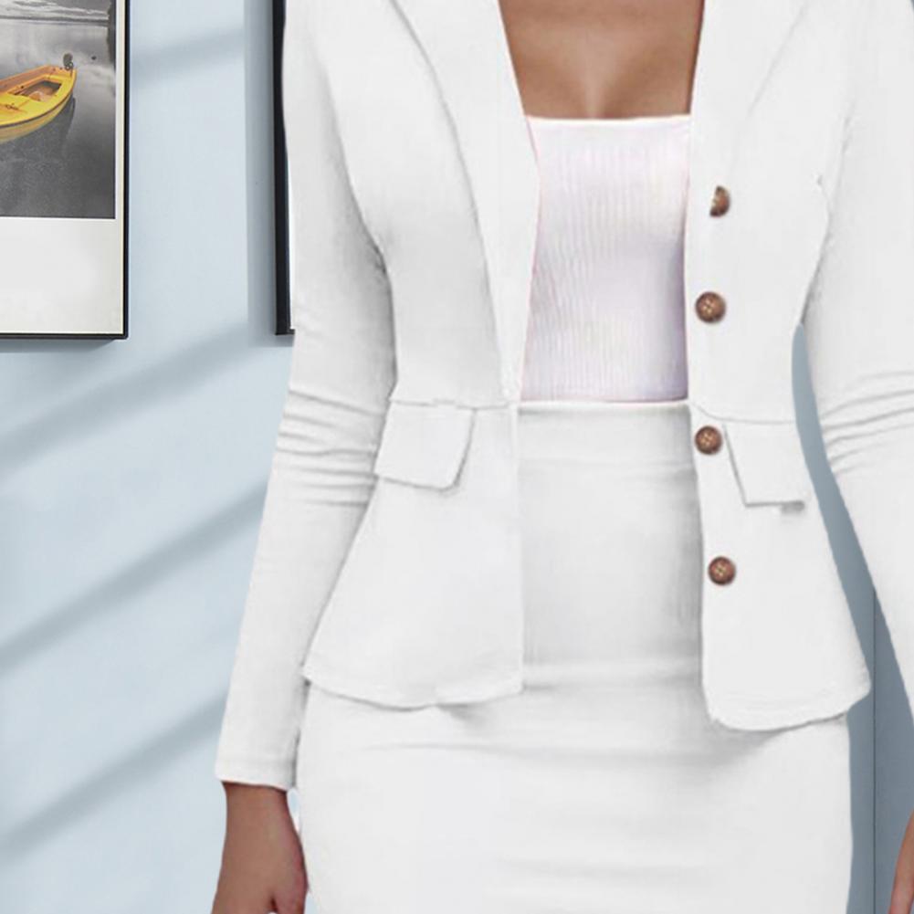 Summer Clothing Work - Damen Business-Kostüm-Set mit langem Blazer und