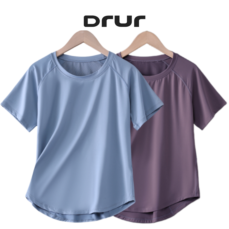 Summer Gym Clothing - DRUR Frauen Sport T-shirt Kurzarm Quick