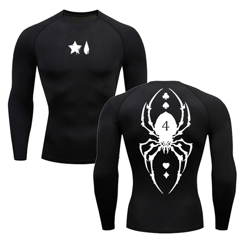 Summer Gym Clothing - Spinnen druck Kompression shemd für Männer