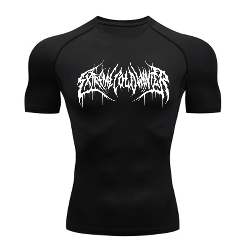 Summer Gym Clothing - Sommer Kompression Sweatshirt Kurzarm Herren Fitness