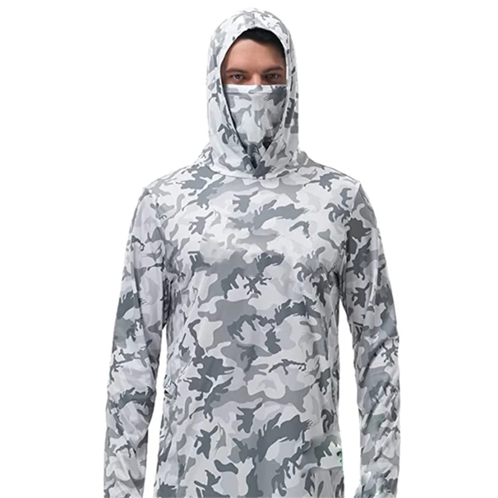 Summer Clothing Men - Sommer-Angelhoodies für Männer Jersey Tarnmuster Langarm-Angelhemd