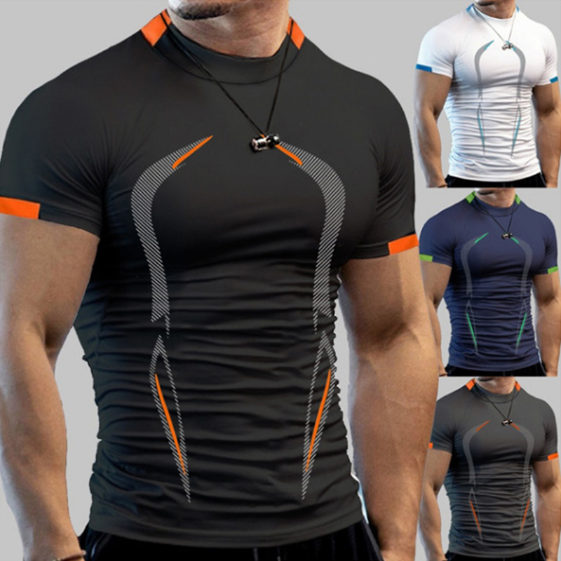 Summer Gym Clothing - Stilvolle Kompressionsshirts für Fitnessstudio, Workout, für