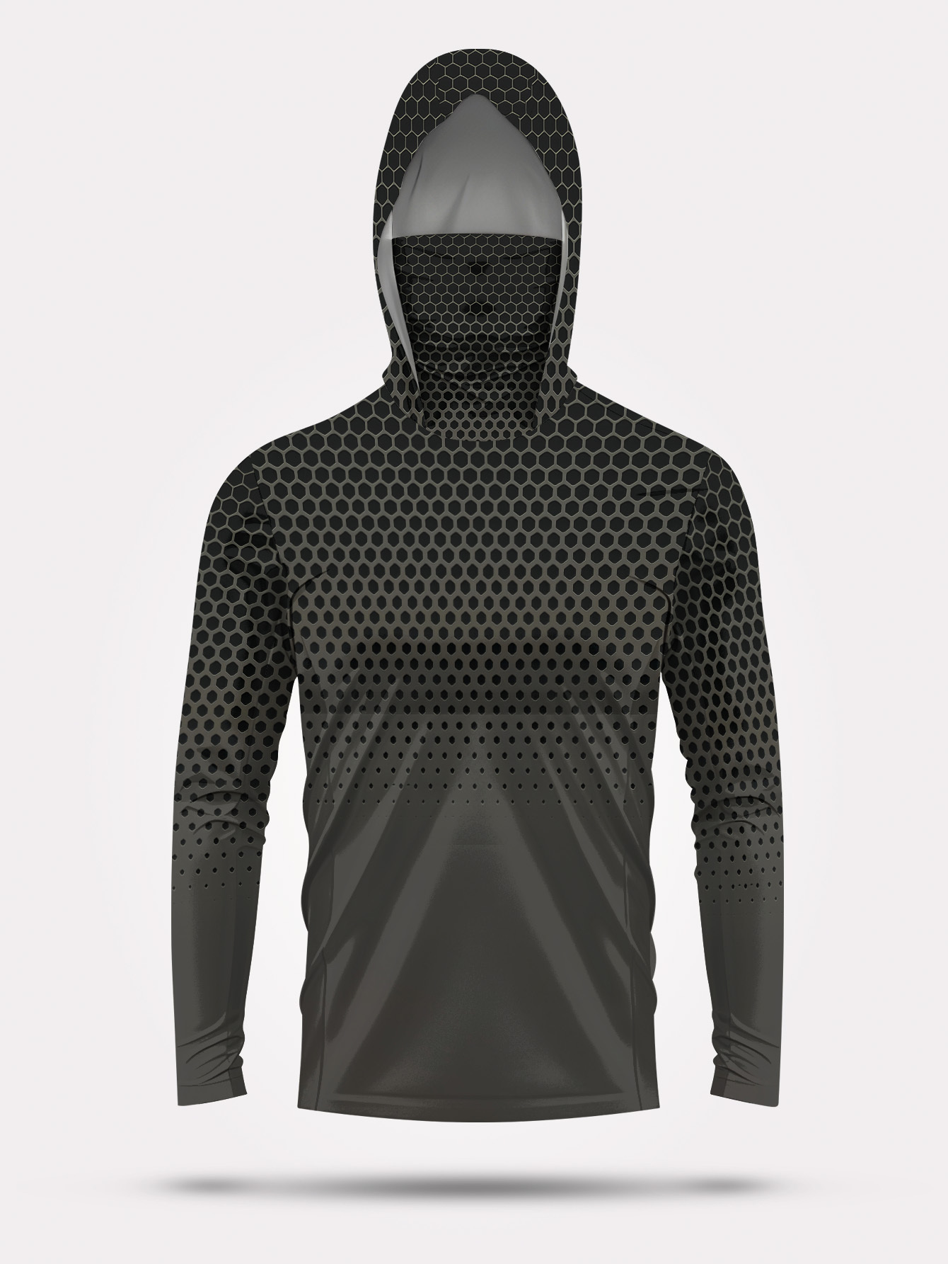 Summer Clothing Men - Herren Angelhemd mit Kapuze, Langarm, Angelbekleidung,