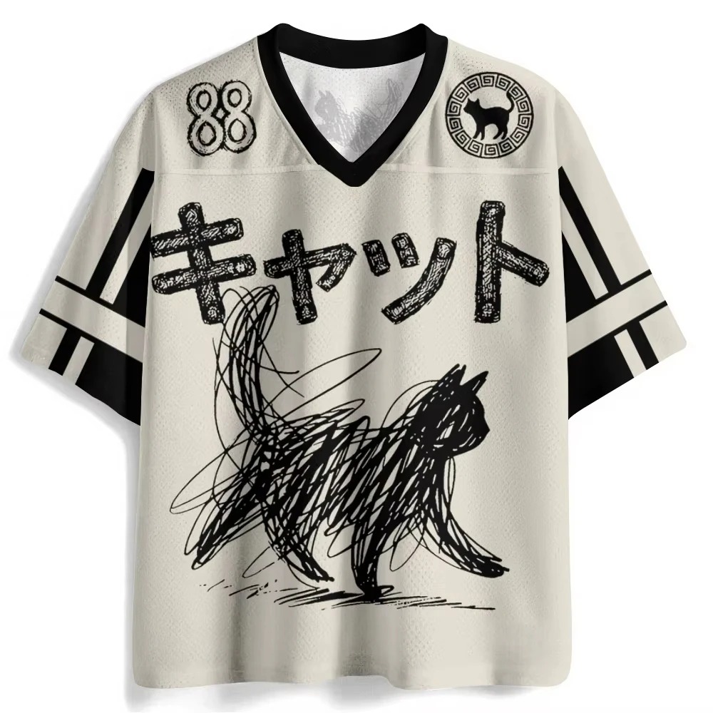 Summer Outdoor Clothing - Amerikanisches Retro-T-Shirt mit lustigem Cartoon-Muster, 3D-Druck,