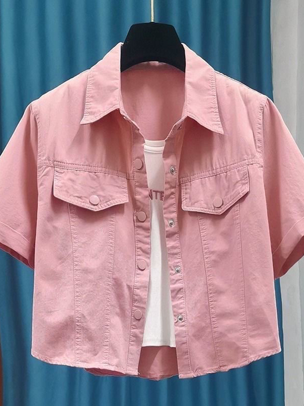 Summer Clothing Work - Koreanischer Stil Sommer Kurzarm-Hemdjacke Neue Mode