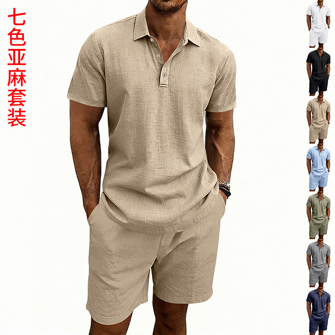 Linen Shorts Men - Sommer Leinen Casual Herren Lose Übergrößen