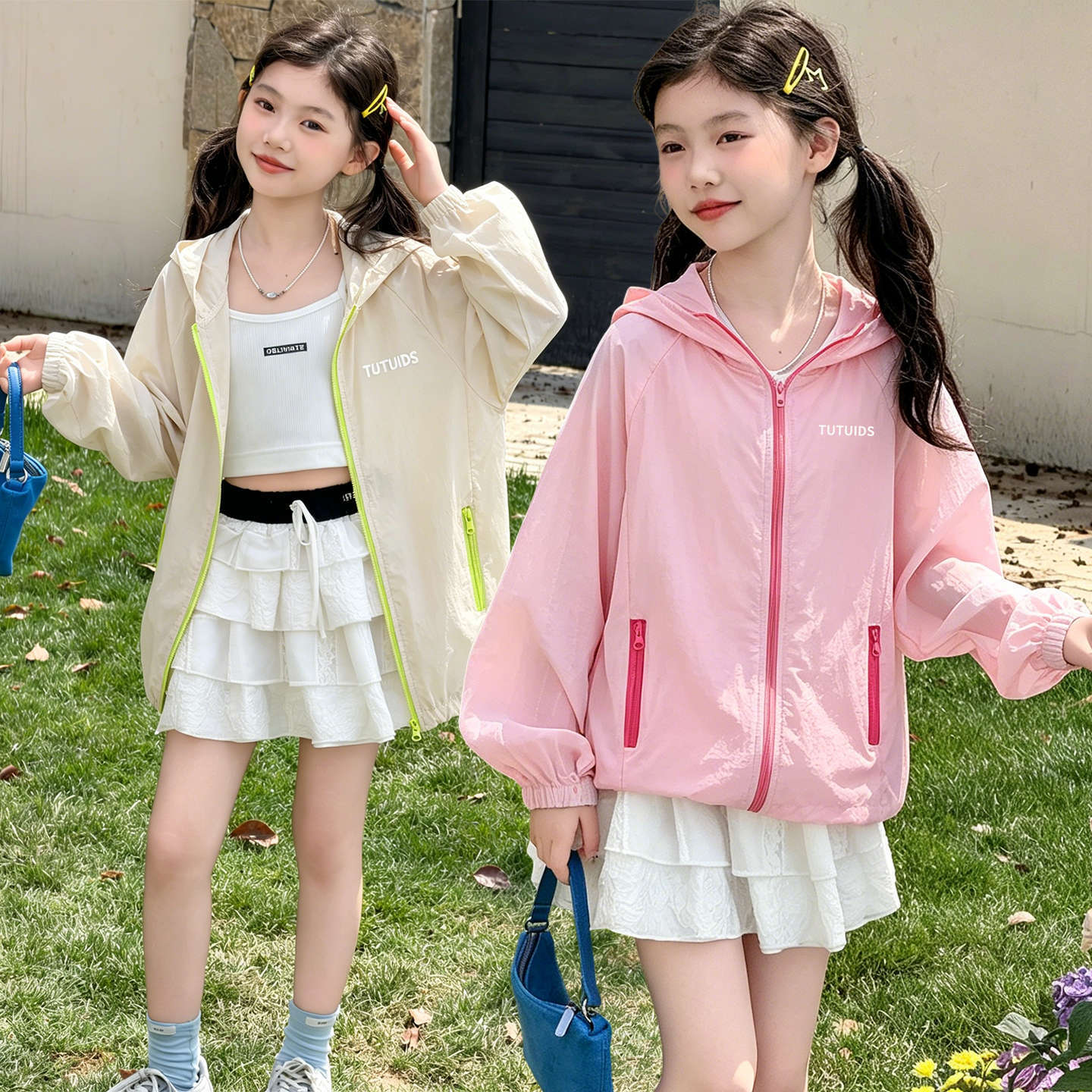 Yours Clothing Summer Jackets - 2026 Neue Sommer-Frühlings-Dünne Leichte Kinder-Outdoor-Kapuzenjacke für