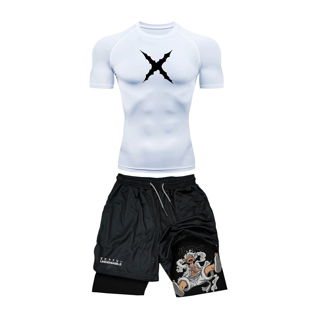 Summer Gym Clothing - Sommer Neu ONE PIECE Luffy Eng