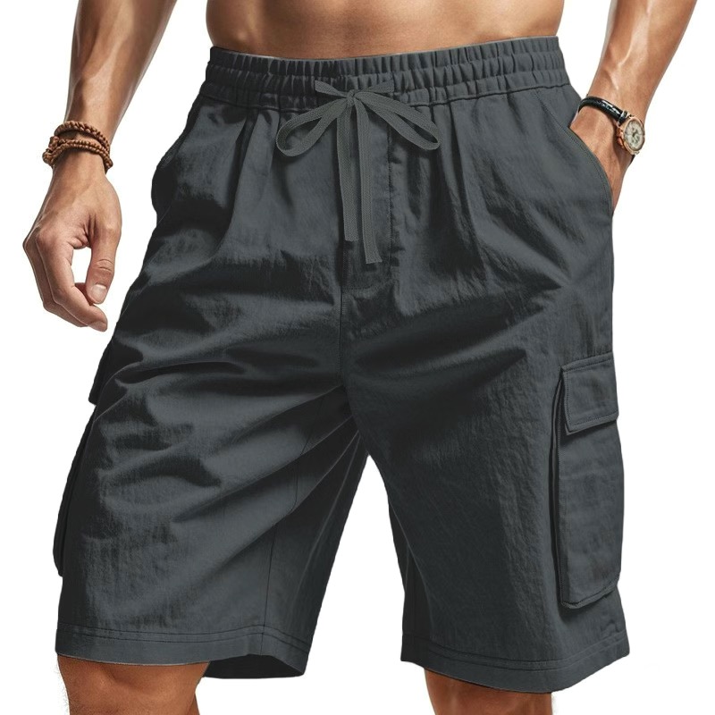 Linen Shorts Men - Herren Cargo-Shorts aus Baumwolle und Leinen