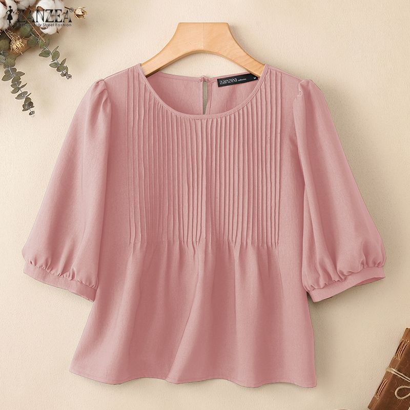 ZANZEA 2026 Damen Pintuck-Blus – Summer Clothing Work Bewertung und Preis
