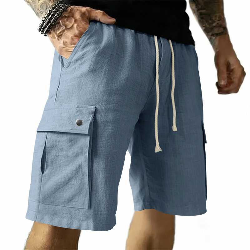 Europäische und amerikanische  – Linen Shorts Men Bewertung und Preis