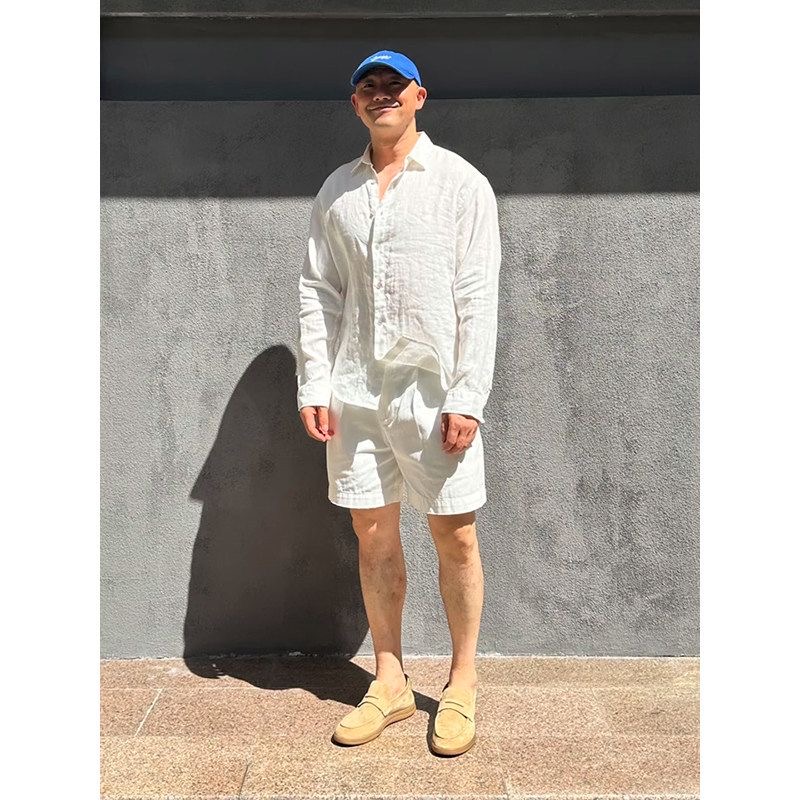 Leichtes Luxus-Leinen-Sonnensc – Linen Shorts Men Bewertung und Preis