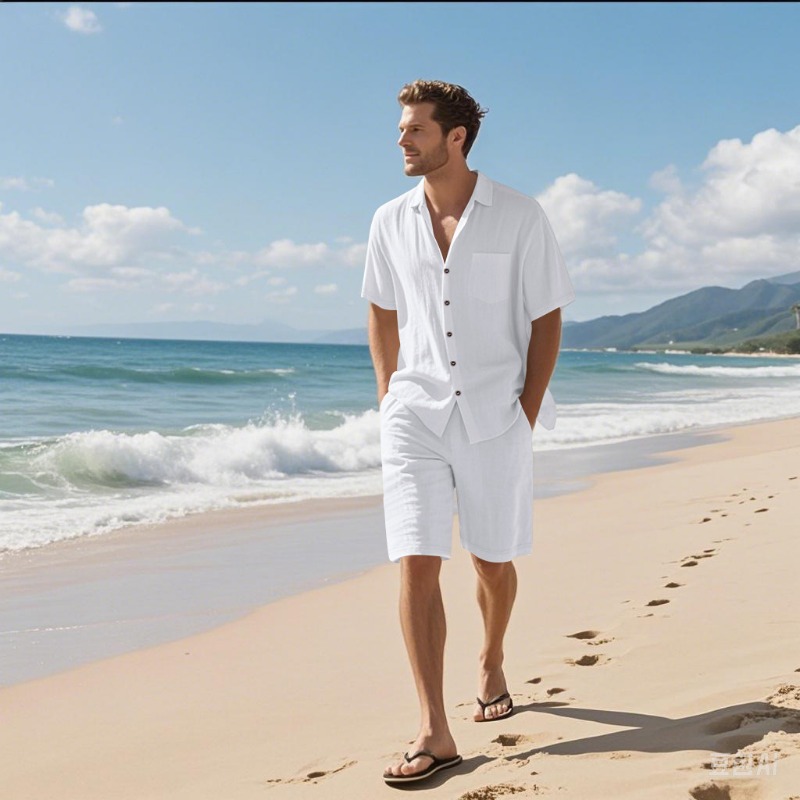 Herren-Set aus Leinenmischung  – Linen Shorts Men Bewertung und Preis