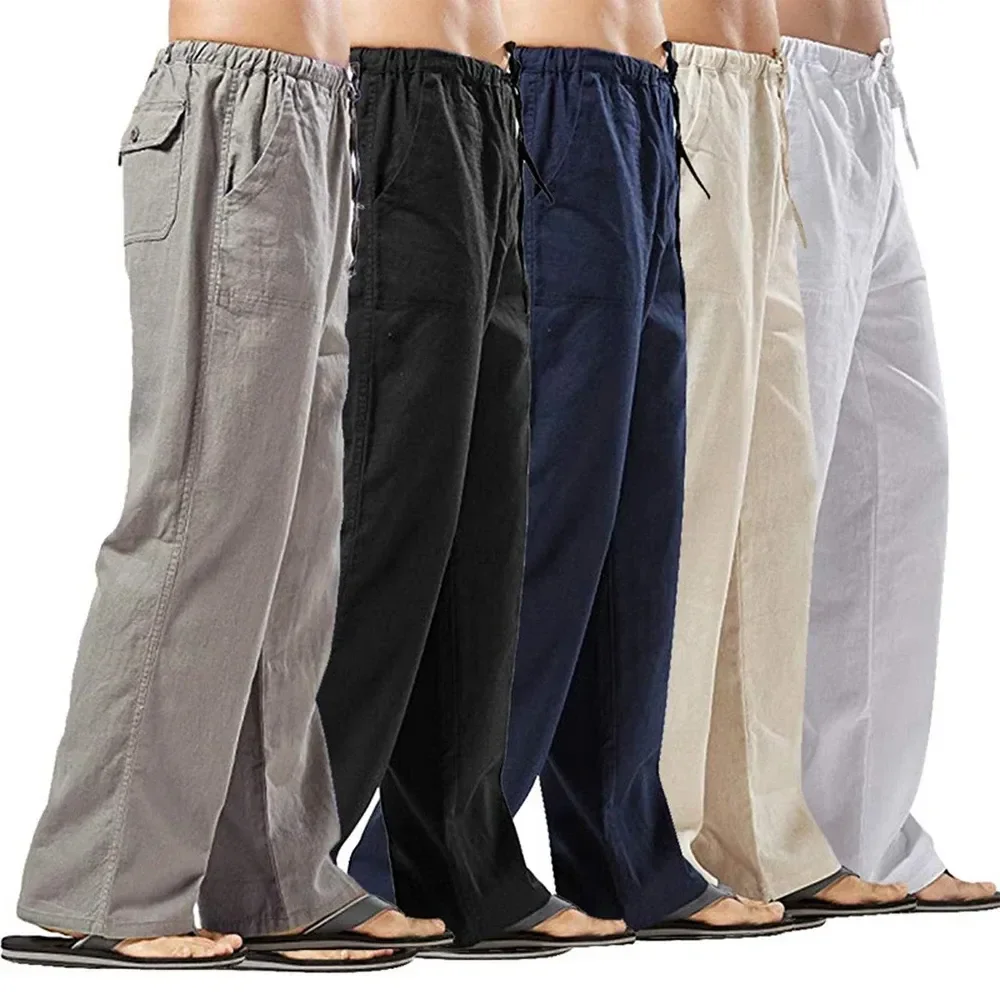 Herren Freizeit hose Baumwoll  – Summer Clothing Men Linen Bewertung und Preis