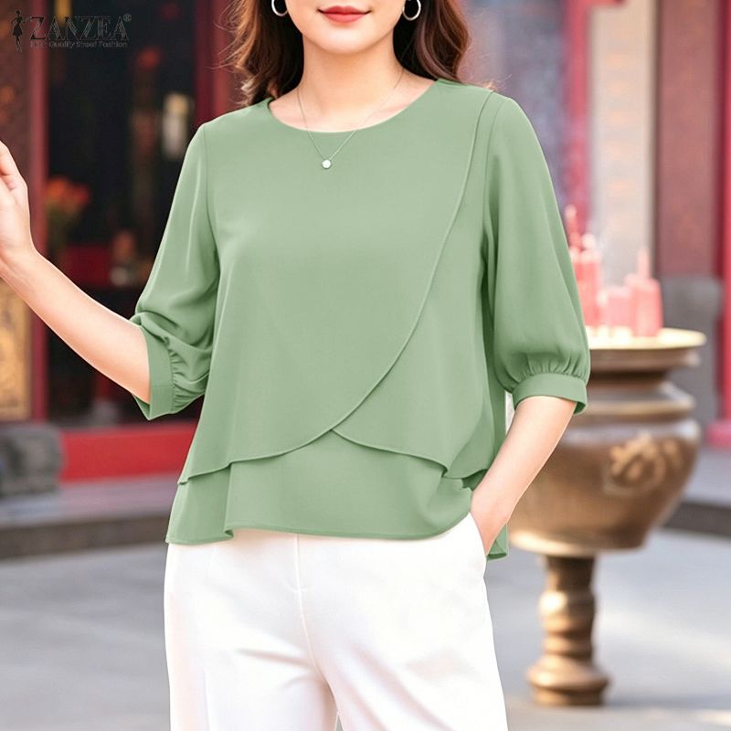 2026 ZANZEA Damen Sommer Einfa – Summer Clothing Work Bewertung und Preis