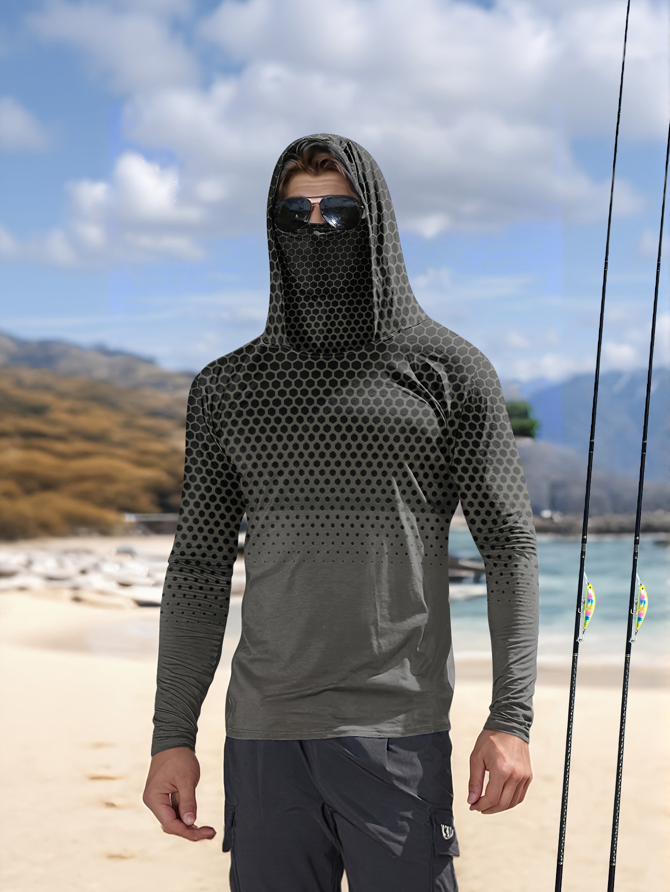 Herren Angelhemd mit Kapuze, L – Summer Clothing Men Bewertung und Preis