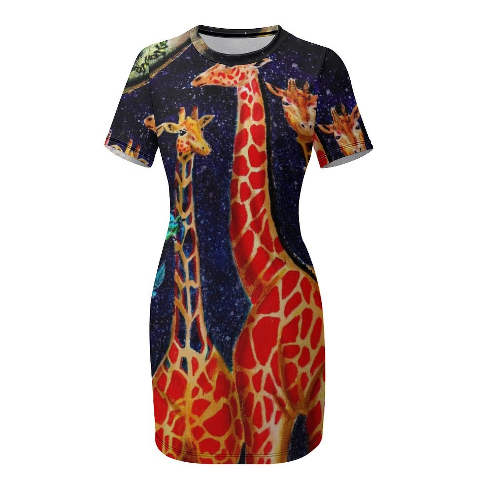 cave giraffes Kurzarmkleid, el – Summer Clothing Trends 2025 Bewertung und Preis