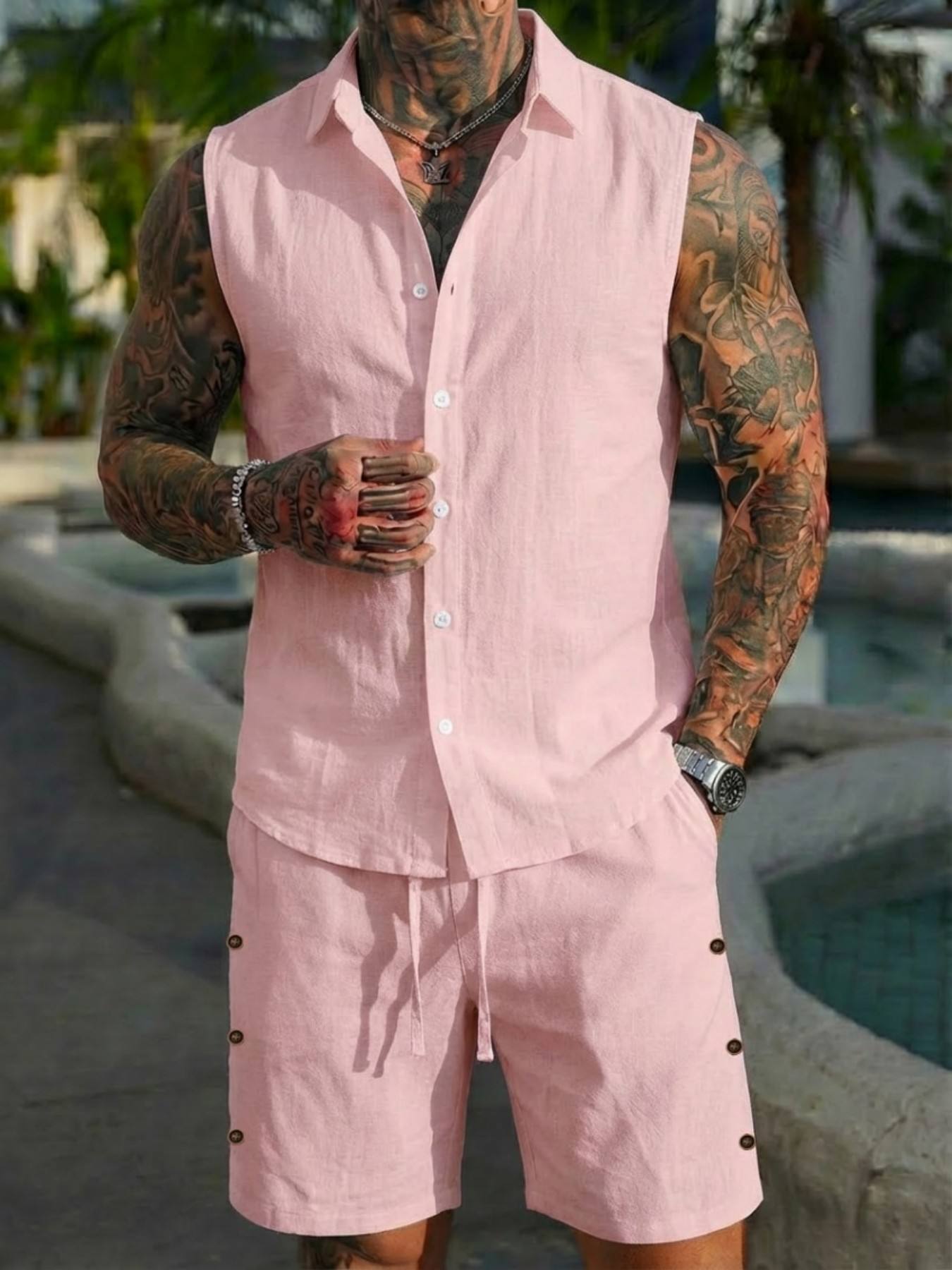 Sommer-Leinenhemd-Set für Herr – Summer Clothing Men Linen Bewertung und Preis