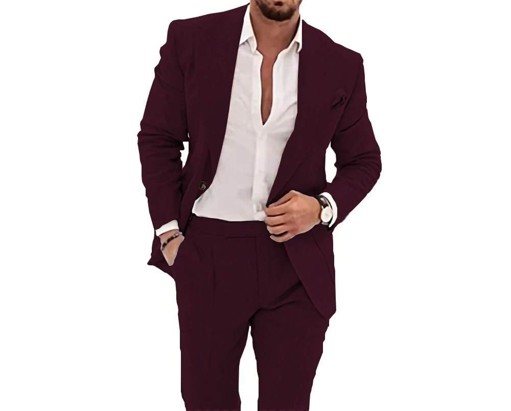 Lässige Herren-Leinenanzüge 2- – Summer Clothing Men Linen Bewertung und Preis