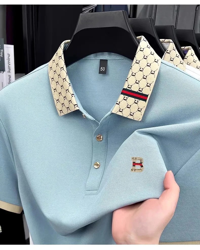 High-End-Marke Kurzarm POLO Sh – Summer Clothing Men Linen Bewertung und Preis