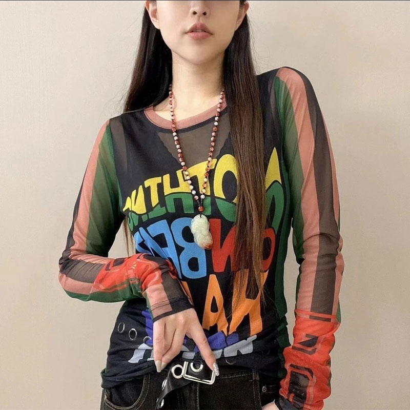 Lässig Brief gedruckt T-Shirt  – Summer Gauze Clothing Bewertung und Preis