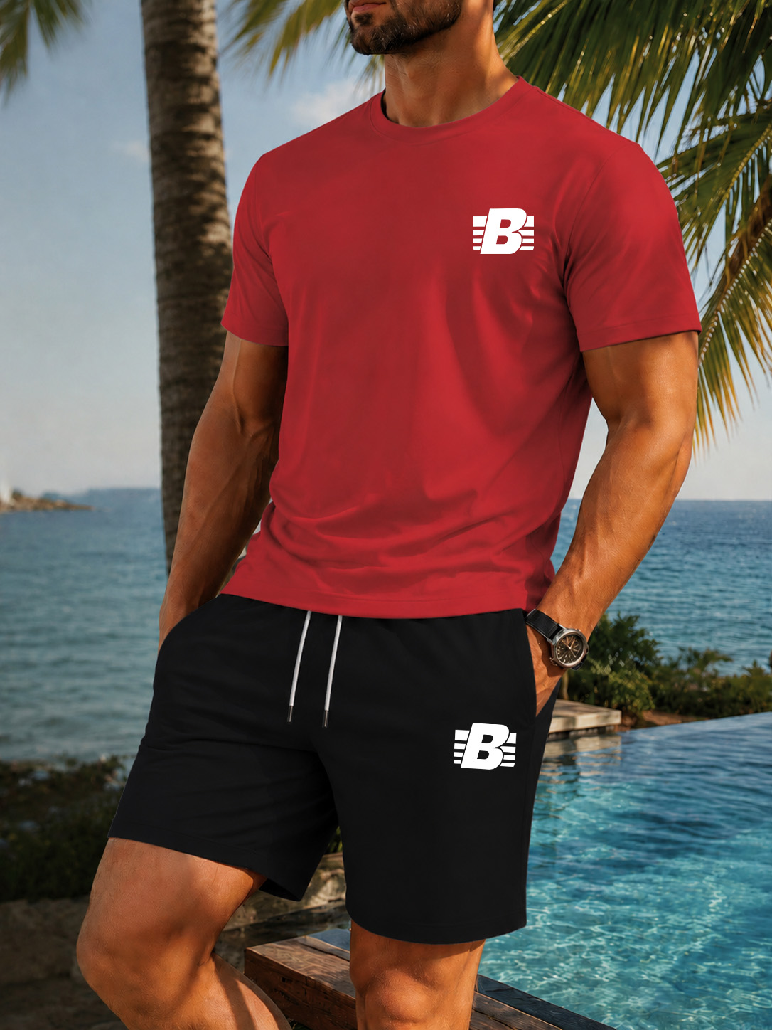 Herren 2-Teiliger Trainingsanz – Summer Gym Clothing Bewertung und Preis