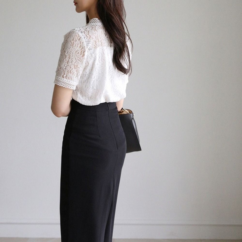 Elegante, süße Kurzarm-Spitzen – Crop Blouse Linen Bewertung und Preis