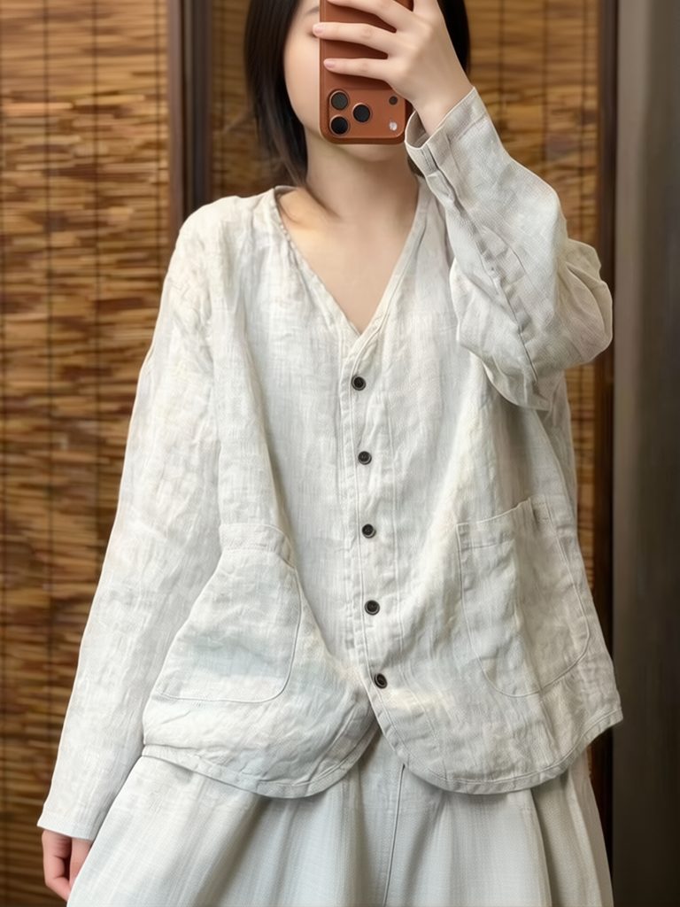 Ästhetisches Ethnisches Baumwo – Crop Blouse Linen Bewertung und Preis